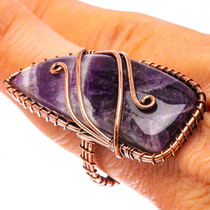 Amethyst Ring Size 8.5 (Oxidized Copper)