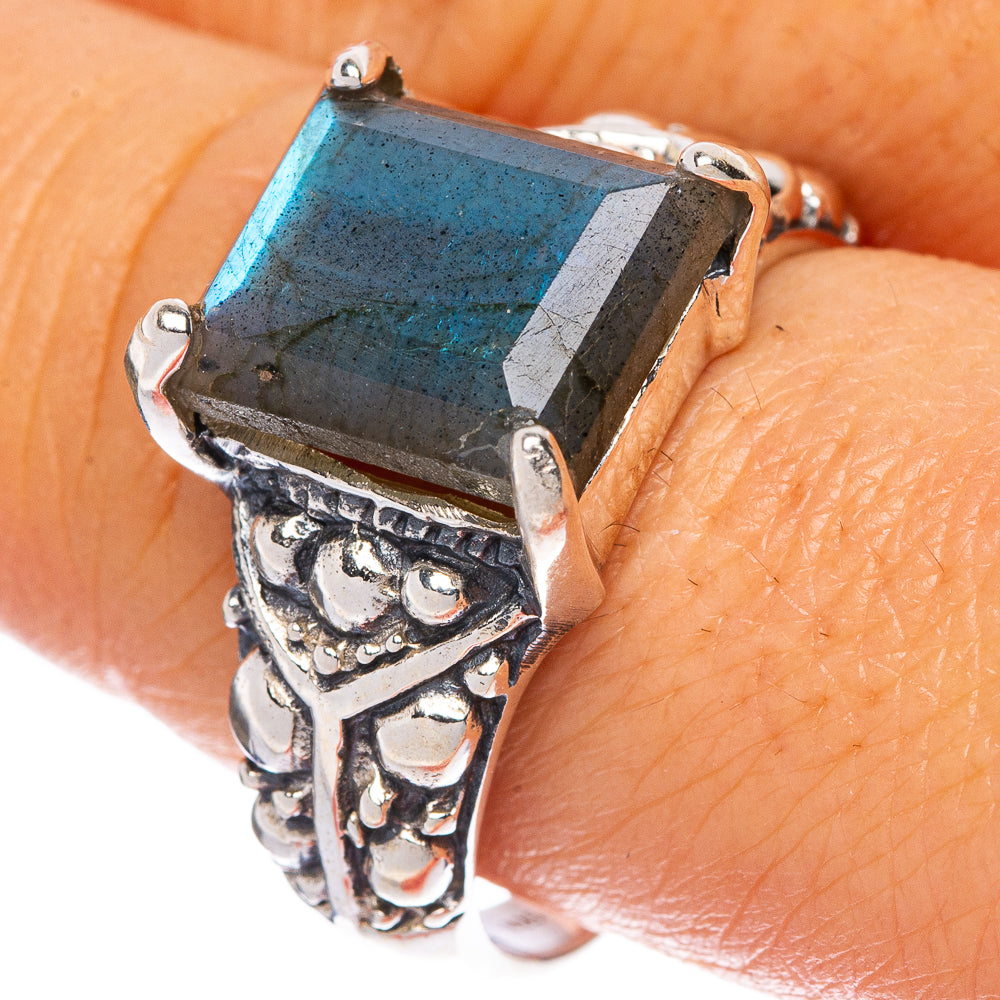 Labradorite Ring Size 10 (925 Sterling Silver) R1237