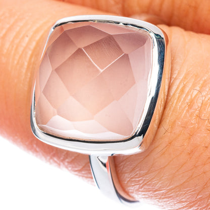 Premium Rose Quartz 925 Sterling Silver Ring Size 8 (925 Sterling Silver) R2729