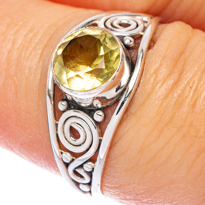 Faceted Citrine Dainty Ring Size 7 (925 Sterling Silver) R145758