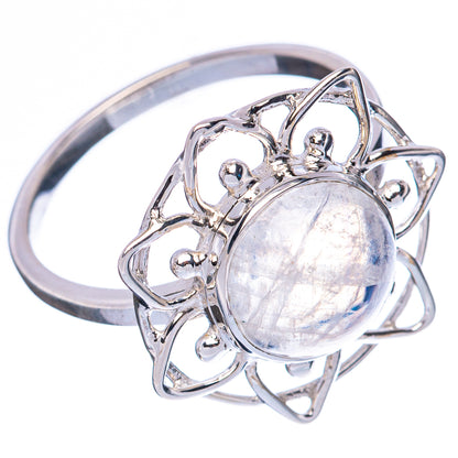 Premium Rainbow Moonstone Ring Size 9 (925 Sterling Silver) R3646