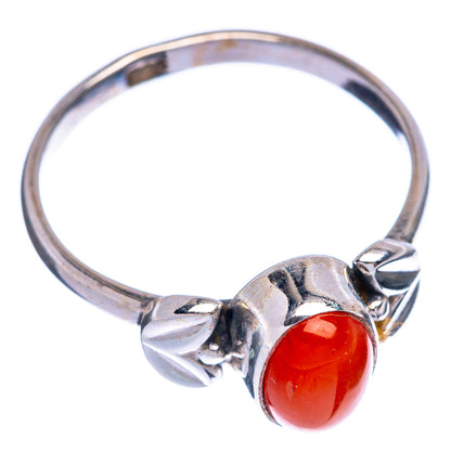 Carnelian Dainty Ring Size 5.5 (925 Sterling Silver) R145619