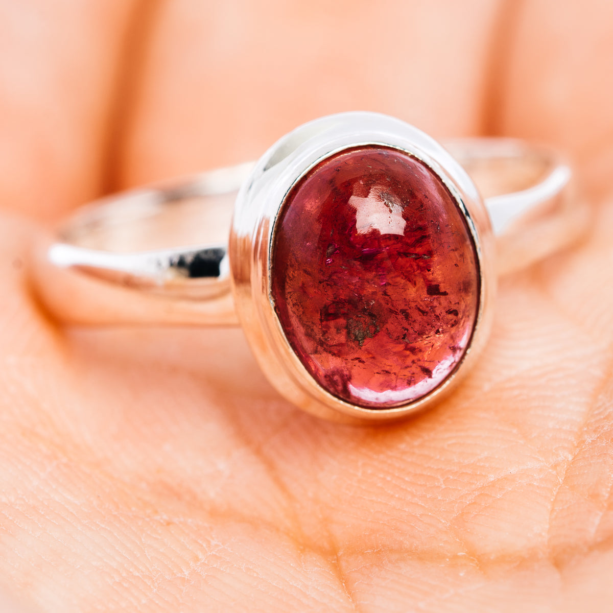 Premium Pink Tourmaline Ring Size 9.75 (.925 Sterling Silver)