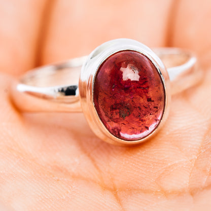 Premium Pink Tourmaline Ring Size 9.75 (.925 Sterling Silver)
