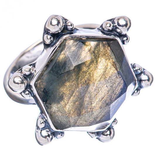 Premium Labradorite Ring Size 6 (925 Sterling Silver) R3614