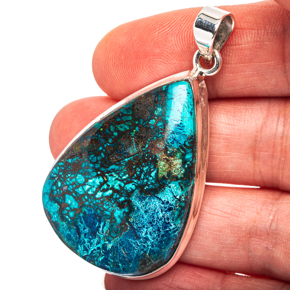 Shattuckite Pendant 2 1/8" (.925 Sterling Silver)
