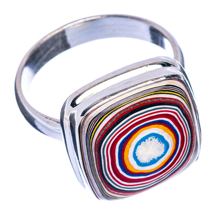 Fordite Ring Size 7.5 (925 Sterling Silver) R144405