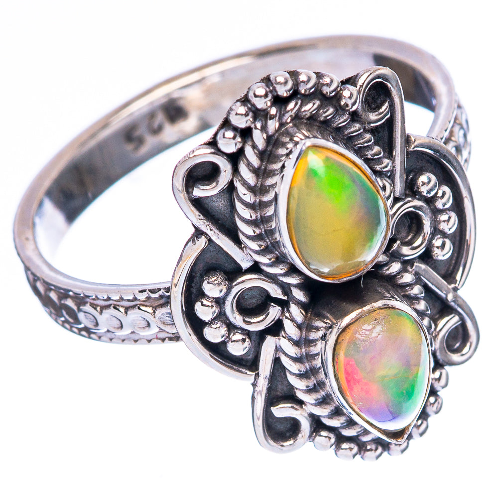 Rare Ethiopian Opal Ring Size 7.25 (925 Sterling Silver) R4070