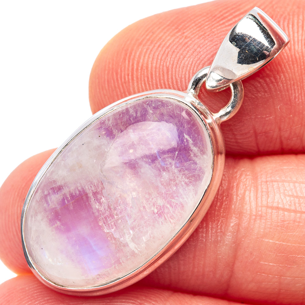 Pink Opal Pendant 1 3/8" (.925 Sterling Silver)