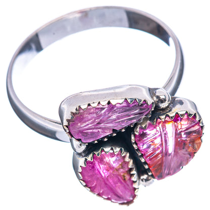 Premium Carved Burmese Ruby Ring Size 10 (.925 Sterling Silver)