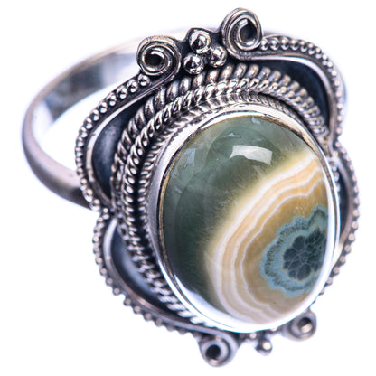 Ocean Jasper 925 Sterling Silver Ring Size 10.75