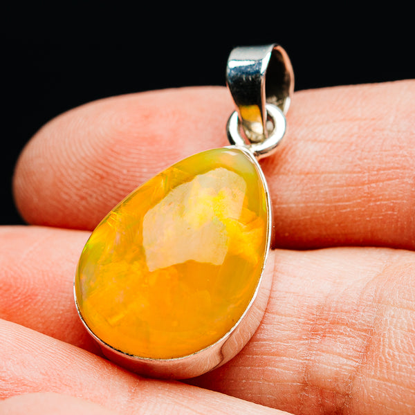 12.9ct Ethiopian Opal Pendant 1 1/2" (.925 Sterling Silver)