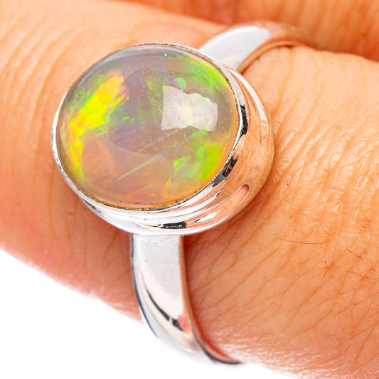 Large Rare Ethiopian Opal Ring Size 8.75 (925 Sterling Silver) R4996