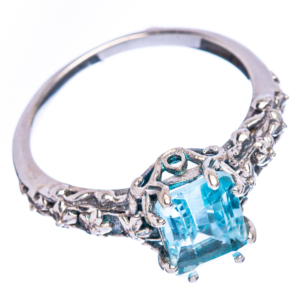 Blue Topaz Ring Size 6.75 (925 Sterling Silver) R2398
