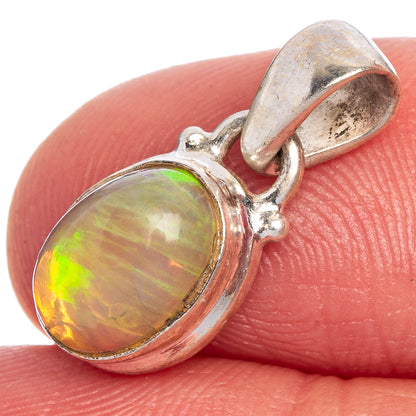Rare Ethiopian Opal Pendant 3/4" (925 Sterling Silver) P40661