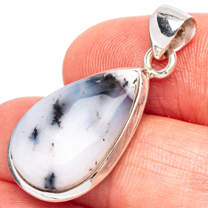 Dendritic Opal Pendant 1 1/4" (925 Sterling Silver) P43399