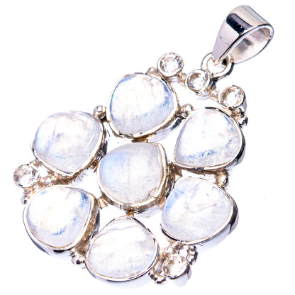 Signature Rainbow Moonstone Pendant 1 5/8" (925 Sterling Silver) P38733