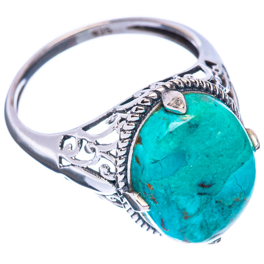 Chrysocolla Ring Size 8.75 (925 Sterling Silver) R2765
