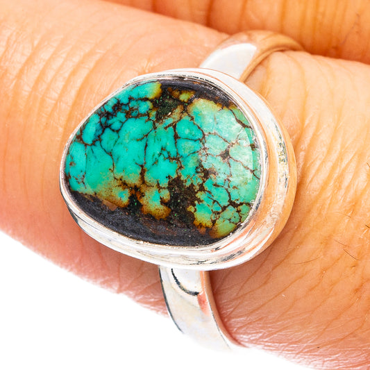 Rare Arizona Spider Web Turquoise Ring Size 8.75 (925 Sterling Silver) R4808