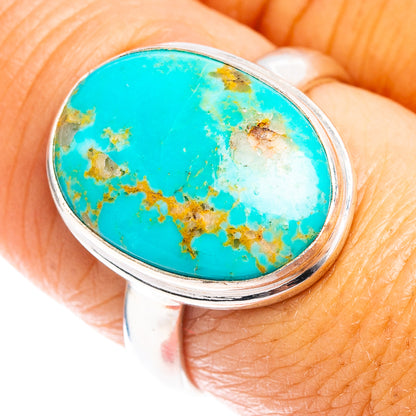 Rare Kingman Turquoise Ring Size 8 (.925 Sterling Silver)