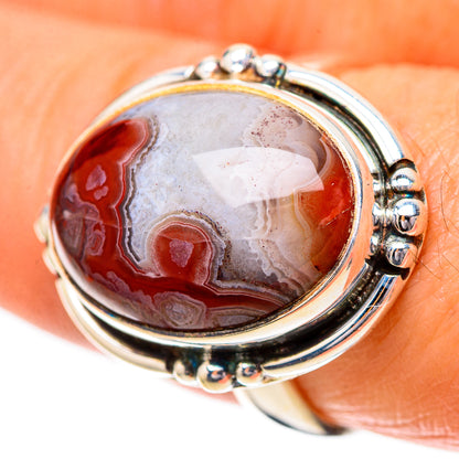 Crazy Lace Agate Ring Size 8.25 (925 Sterling Silver) RING139758