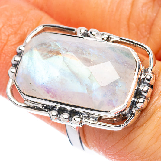 Asc Premium Rainbow Moonstone Ring Size 6 (925 Sterling Silver) R3489