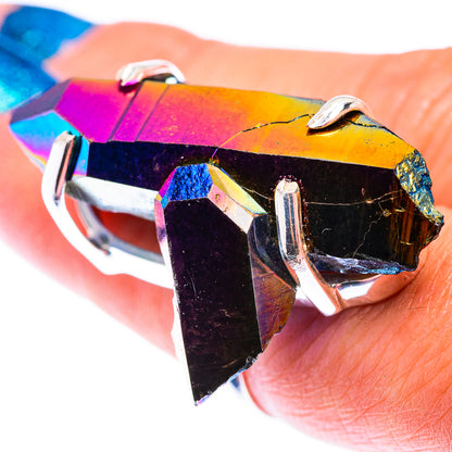 Large Titanium Sunshine Druzy Ring Size 6.5 (925 Sterling Silver) RING140193
