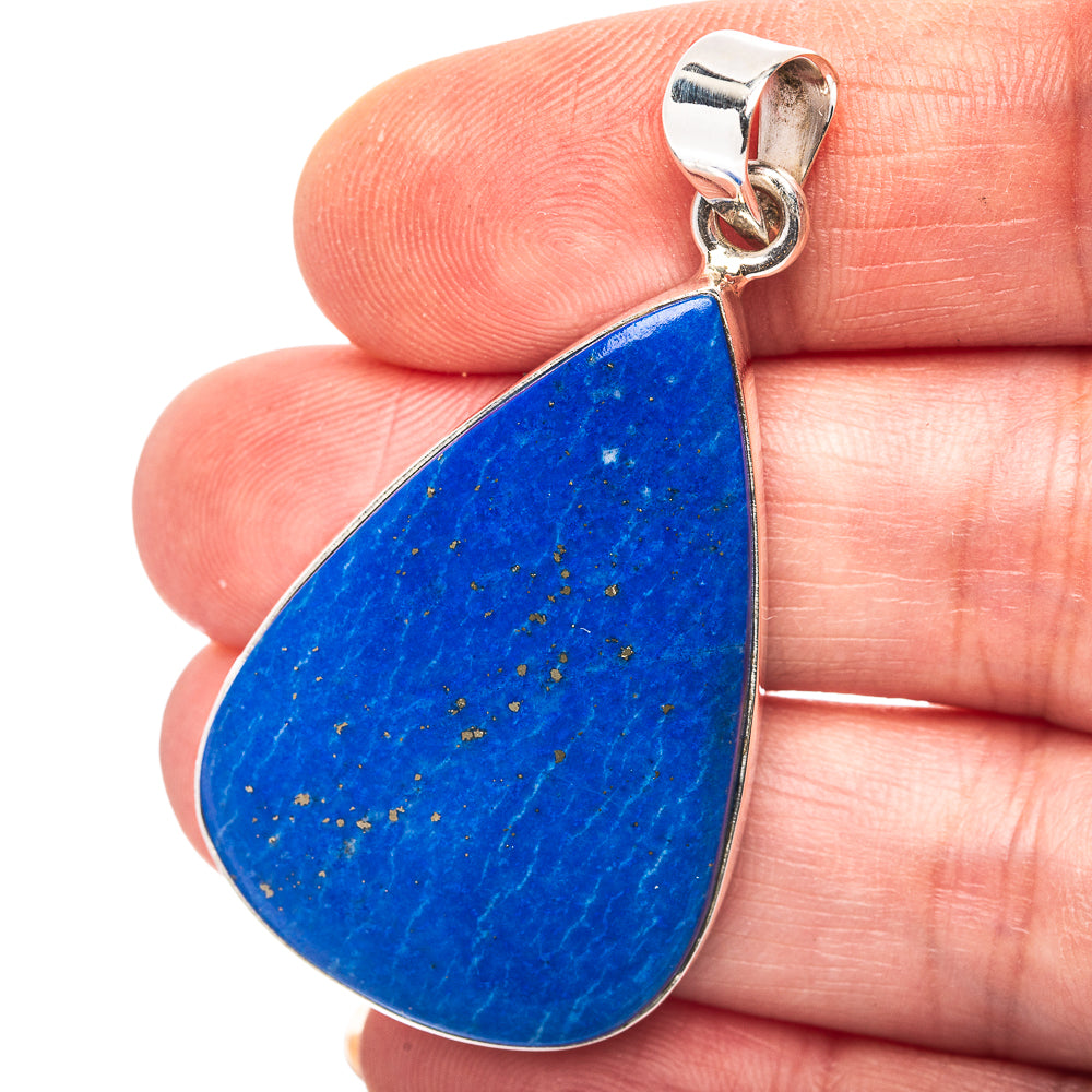 Lapis Lazuli Pendant 2" (.925 Sterling Silver)