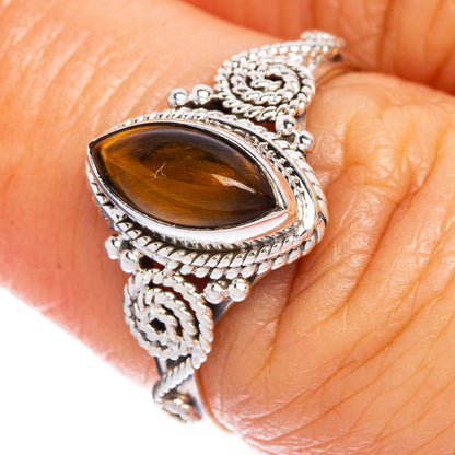 Tiger Eye Dainty Ring Size 6.5 (925 Sterling Silver) R147274