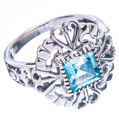 Blue Topaz Ring Size 9 (925 Sterling Silver) R2466