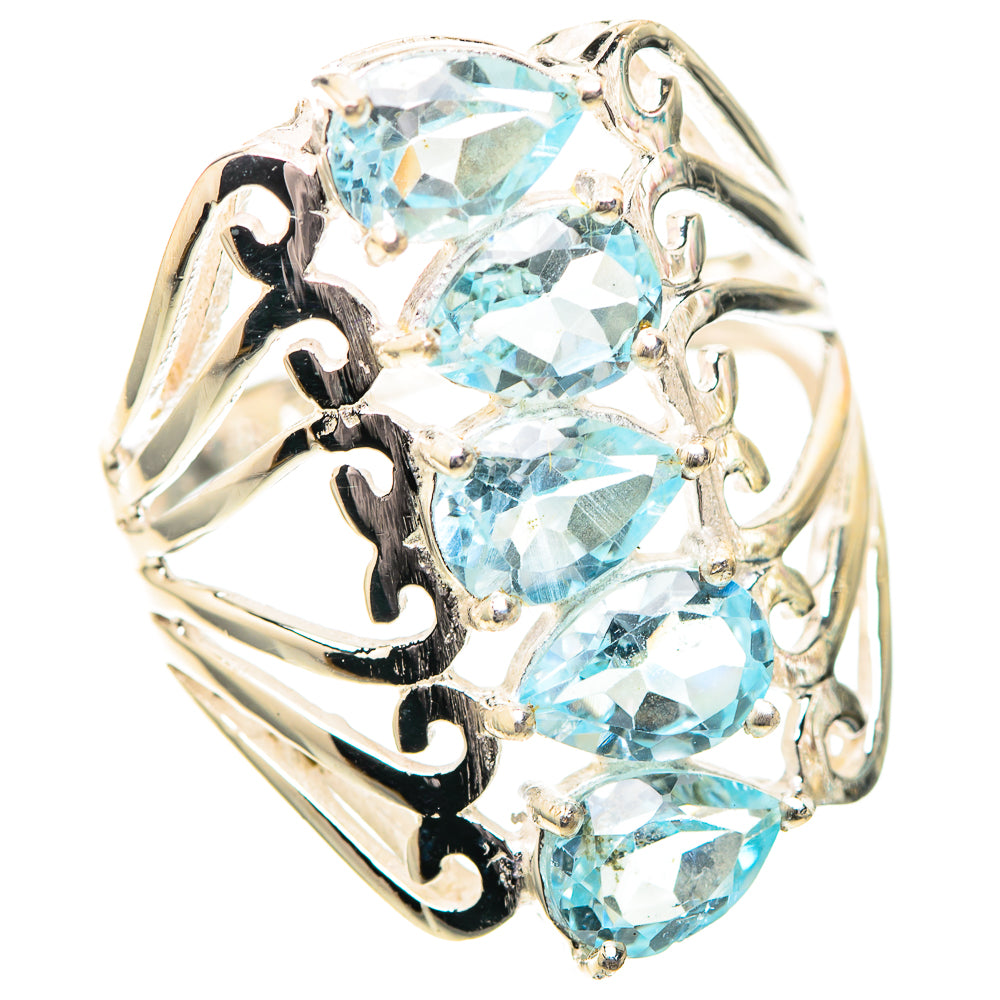 Blue Topaz Ring Size 8.5 (925 Sterling Silver) RING139007