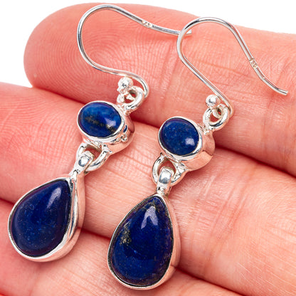 Lapis Lazuli Earrings 1 1/2" (925 Sterling Silver) E433315
