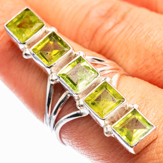 Large Peridot Ring Size 8.25 (925 Sterling Silver) R142338