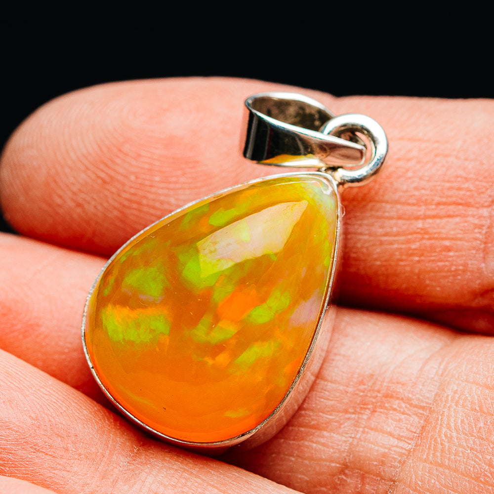 19.95ct Ethiopian Opal Pendant 1 1/2" (.925 Sterling Silver)