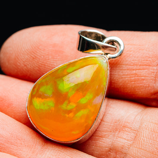 19.95ct Ethiopian Opal Pendant 1 1/2" (.925 Sterling Silver)