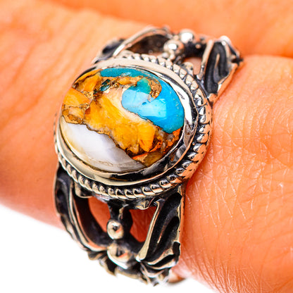 Spiny Oyster Turquoise Ring Size 9.25 (925 Sterling Silver) RING139190