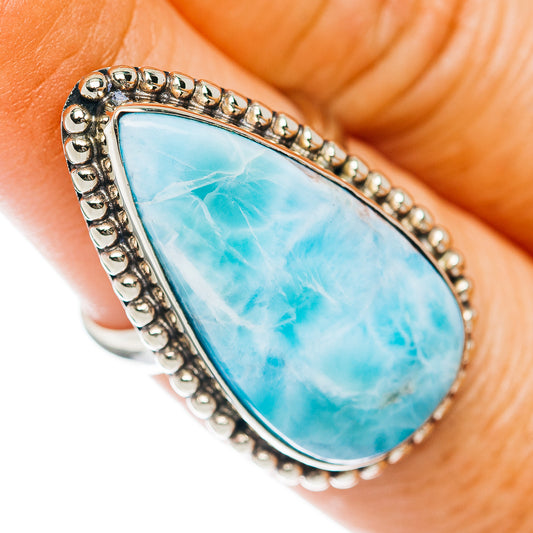 Larimar Ring Size 6.75 (German Silver)