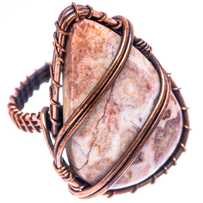 Rosetta Jasper Ring Size 7.5 (Oxidized Copper)