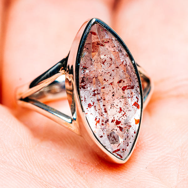 Premium Faceted Lepidocrocite Ring Size 6.75 (.925 Sterling Silver)