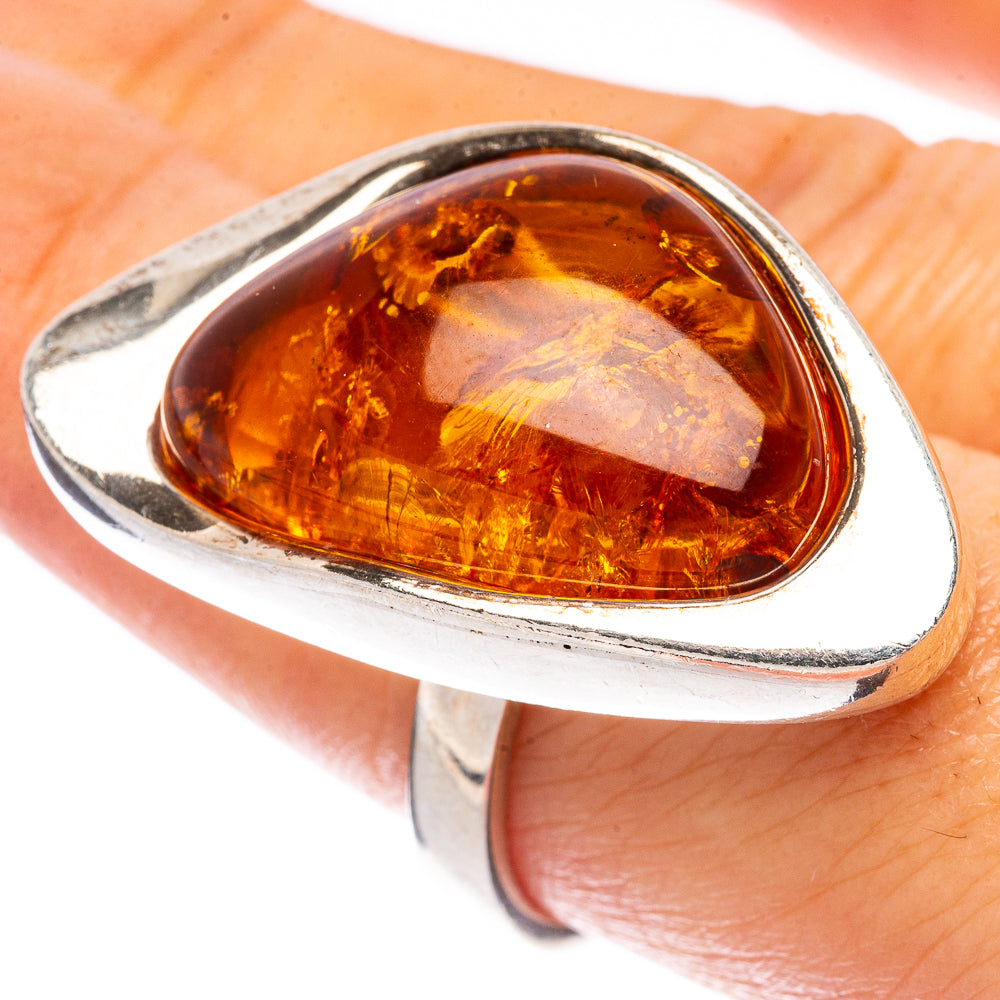 Baltic Amber Ring Size 8.5 (925 Sterling Silver) R1870