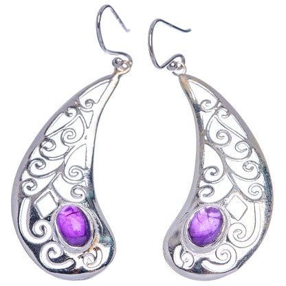 Amethyst Earrings 2 1/8" (925 Sterling Silver) E433358