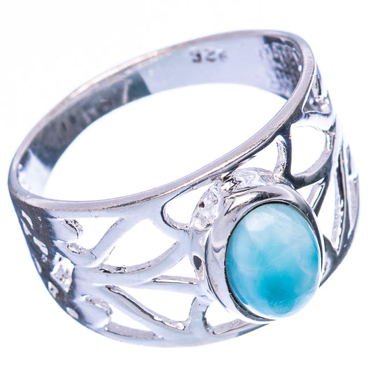 Larimar Dainty Ring Size 6 (925 Sterling Silver) R3416