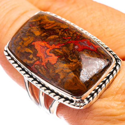 Large Moroccan Agate Ring Size 8.75 (925 Sterling Silver) R142874