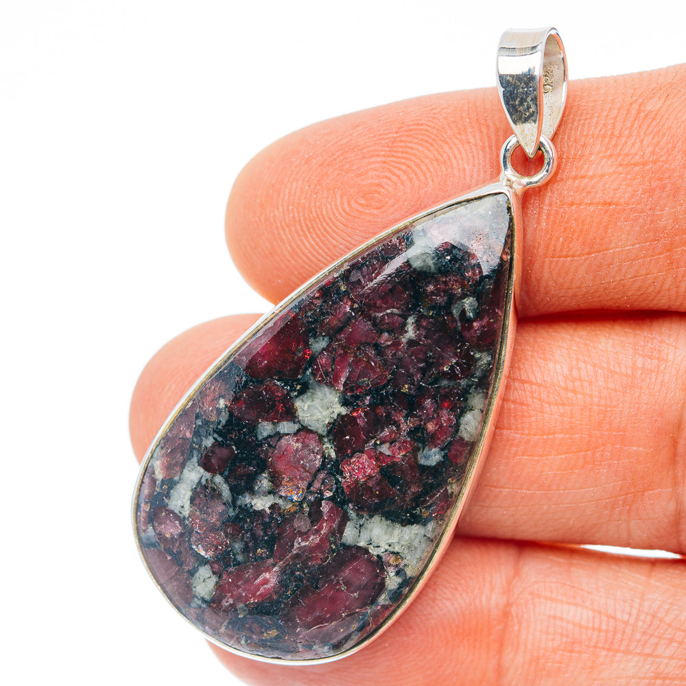Premium Eudialyte Pendant 2" (.925 Sterling Silver)