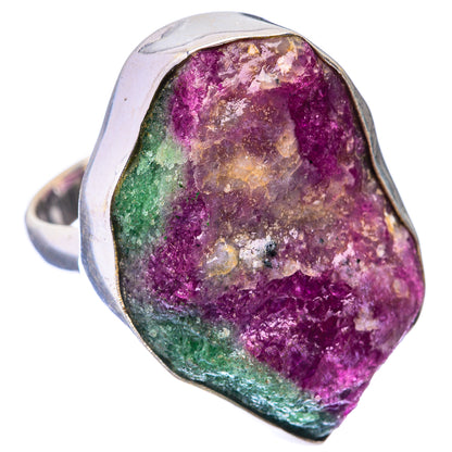 Large Raw Ruby Zoisite Ring Size 9 (925 Sterling Silver) R141674