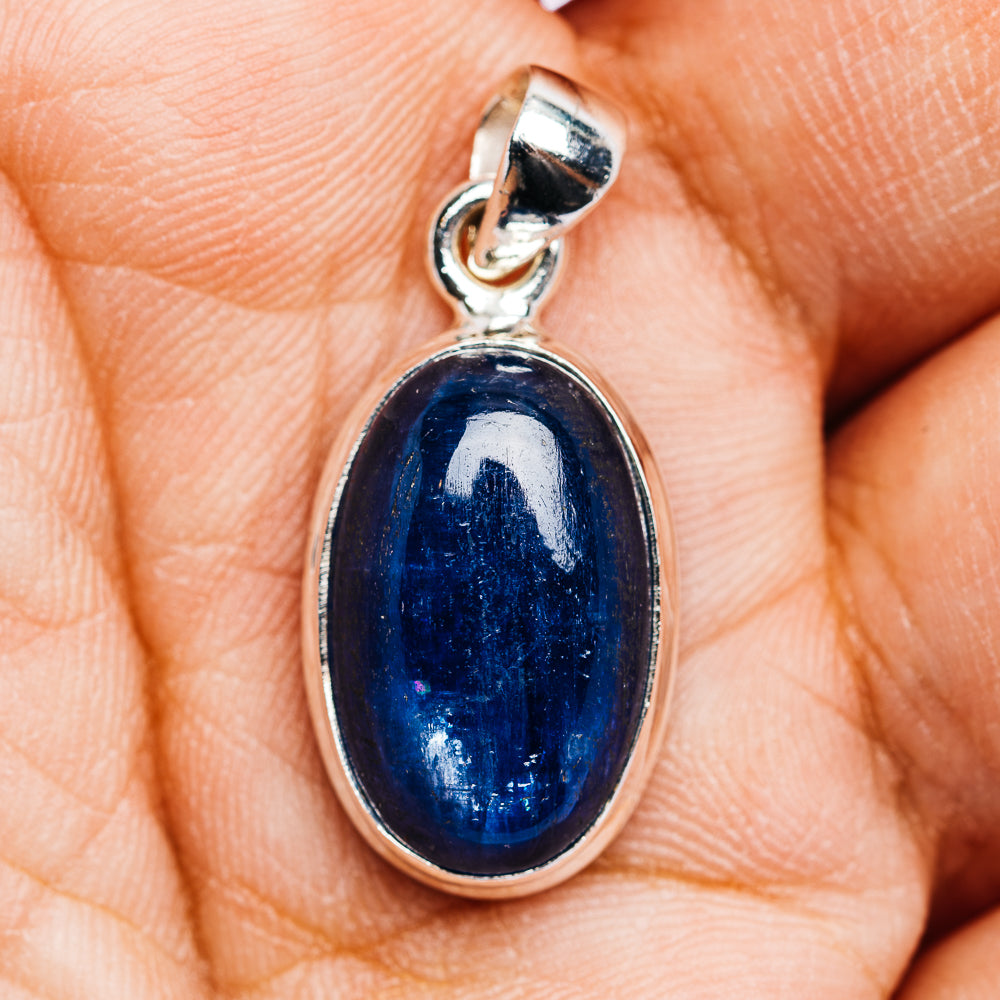 Kyanite Pendant 1 1/8" (.925 Sterling Silver)