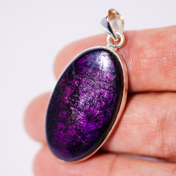 Purpurite Pendant 1 3/4" (.925 Sterling Silver)