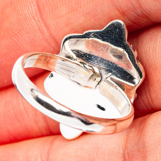 Southwestern Style Mosaic Opal Ring Size 8 Adjustable (.925 Sterling Silver)