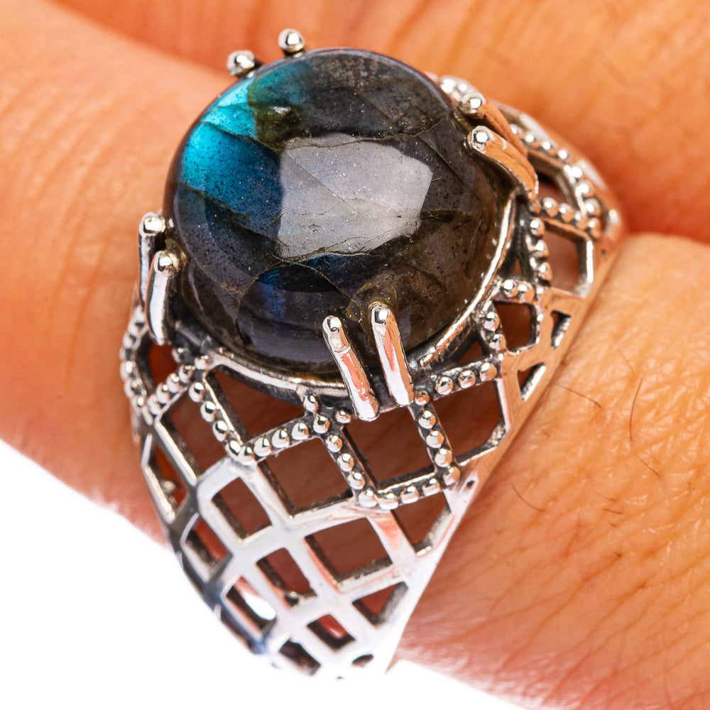 Large Labradorite Ring Size 8.75 (925 Sterling Silver) R146487