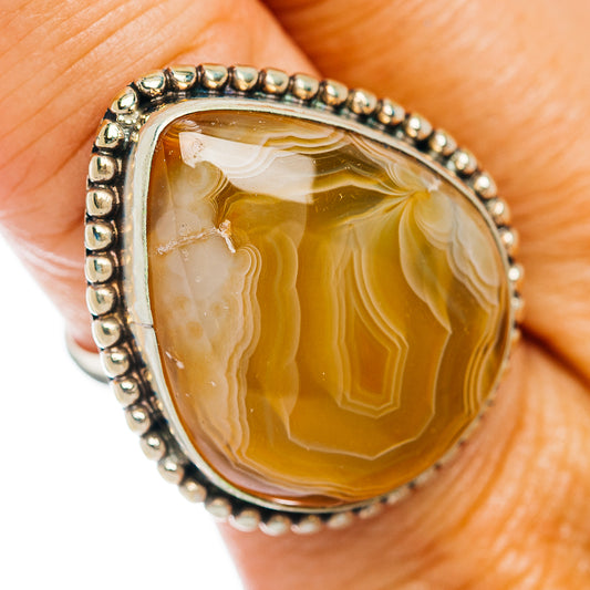 Lake Superior Agate Ring Size 8.75 (German Silver)